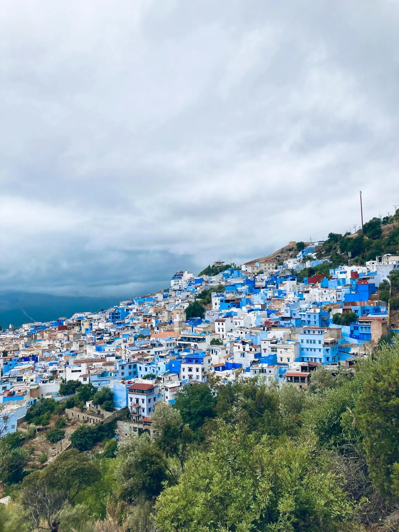 Blue-washed lane in Chefchaouen